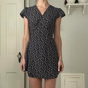 Brandy Melville Women's Navy and Black Dress